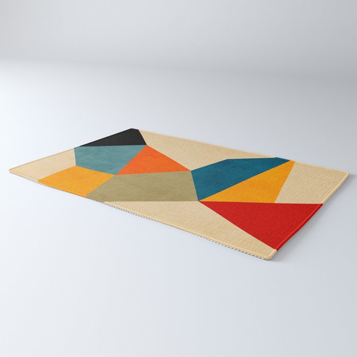 Geometric Colorful Modern Artwork Rug Gallery Image 3