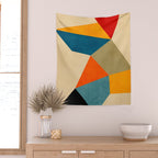 Geometric Colorful Modern Artwork Wall Tapestry Gallery Image 2