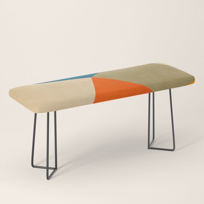 Geometric Colorful Modern Artwork Bench Gallery Image 1