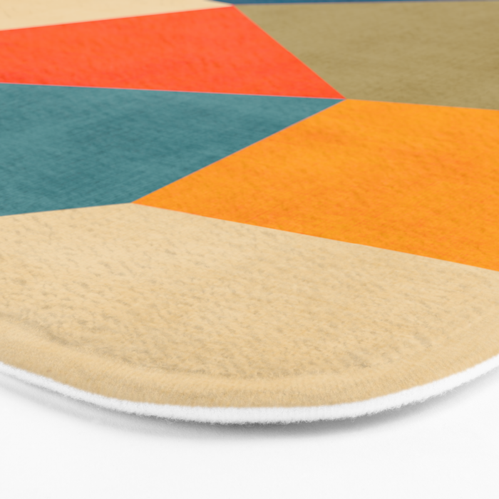 Geometric Colorful Modern Artwork Bath Mat Gallery Image 3