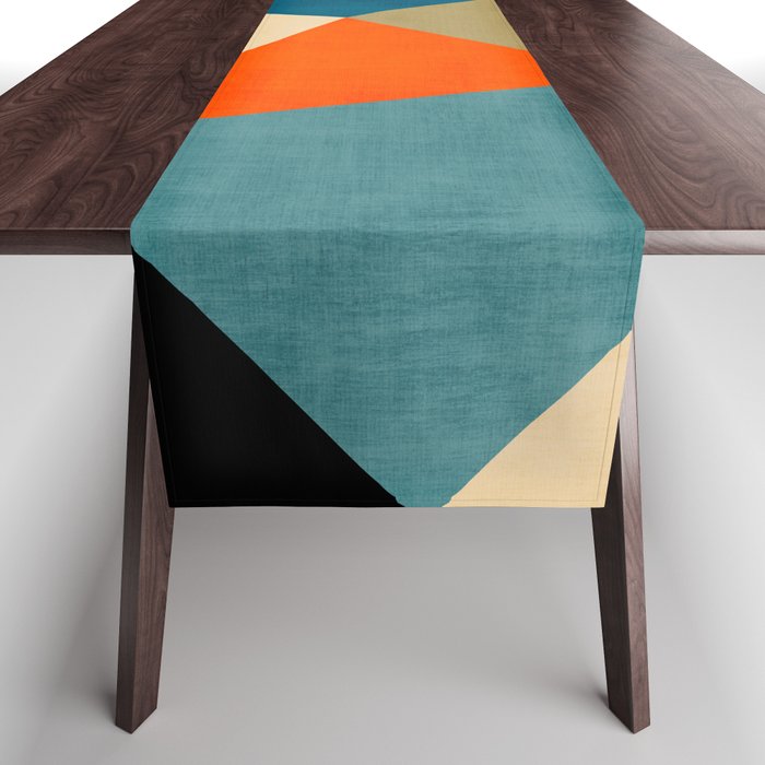 Geometric Colorful Modern Artwork Table Runner Gallery Image 1