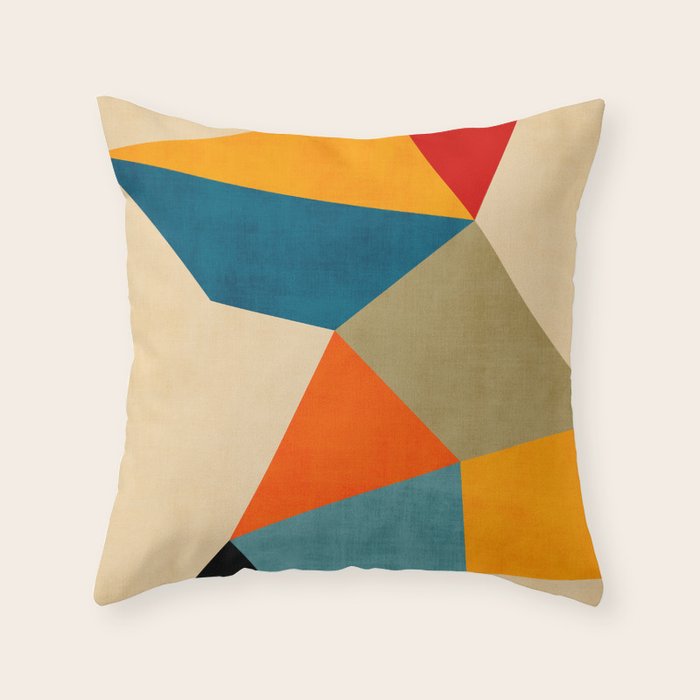 Geometric Colorful Modern Artwork Throw Pillow Gallery Image 6