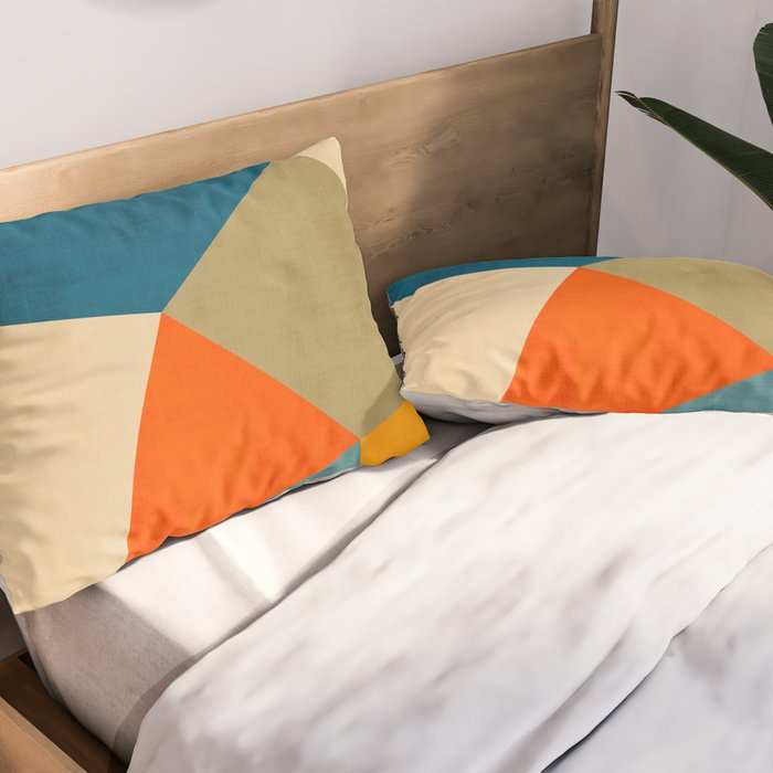 Geometric Colorful Modern Artwork Pillow Sham Gallery Image 2