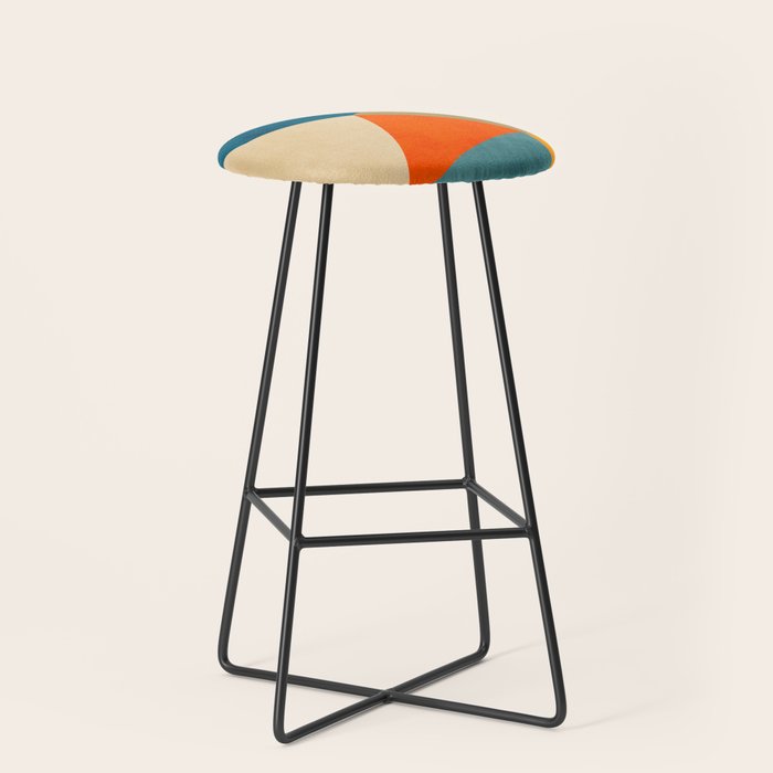 Geometric Colorful Modern Artwork Stool Gallery Image 1