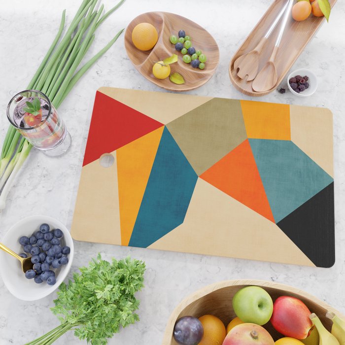 Geometric Colorful Modern Artwork Cutting Board Gallery Image 2