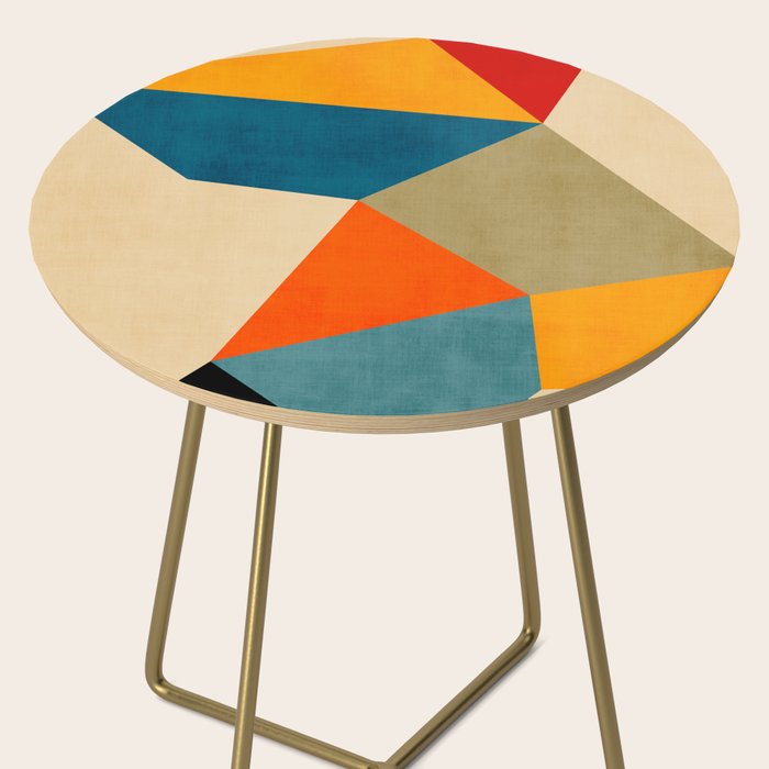Geometric Colorful Modern Artwork Side Table Gallery Image 2