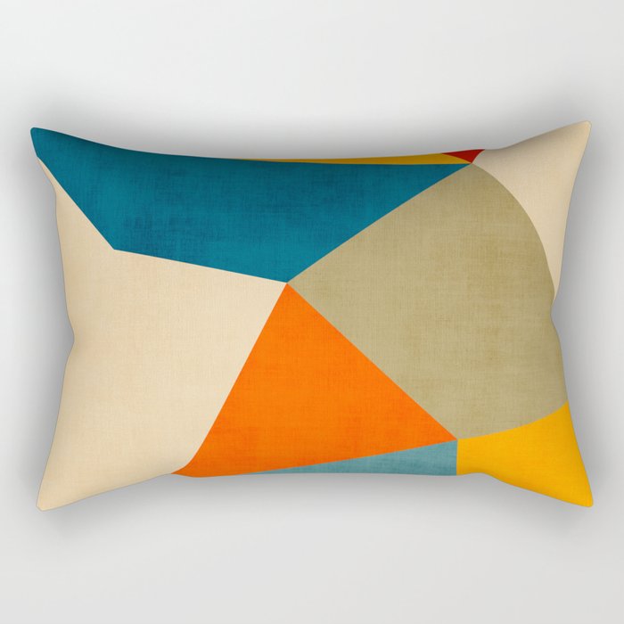 Geometric Colorful Modern Artwork Rectangular Pillow