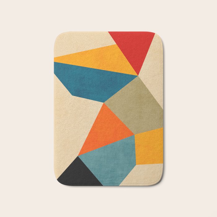 Geometric Colorful Modern Artwork Bath Mat Gallery Image 1