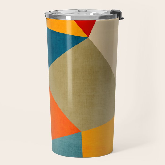 Geometric Colorful Modern Artwork Travel Mug Gallery Image 2