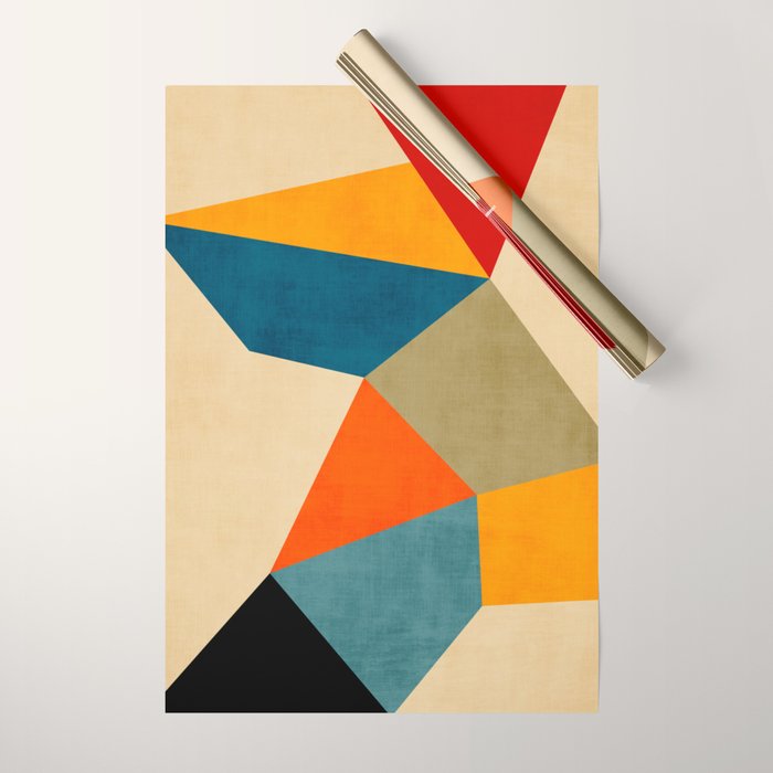 Geometric Colorful Modern Artwork Wrapping Paper Gallery Image 1