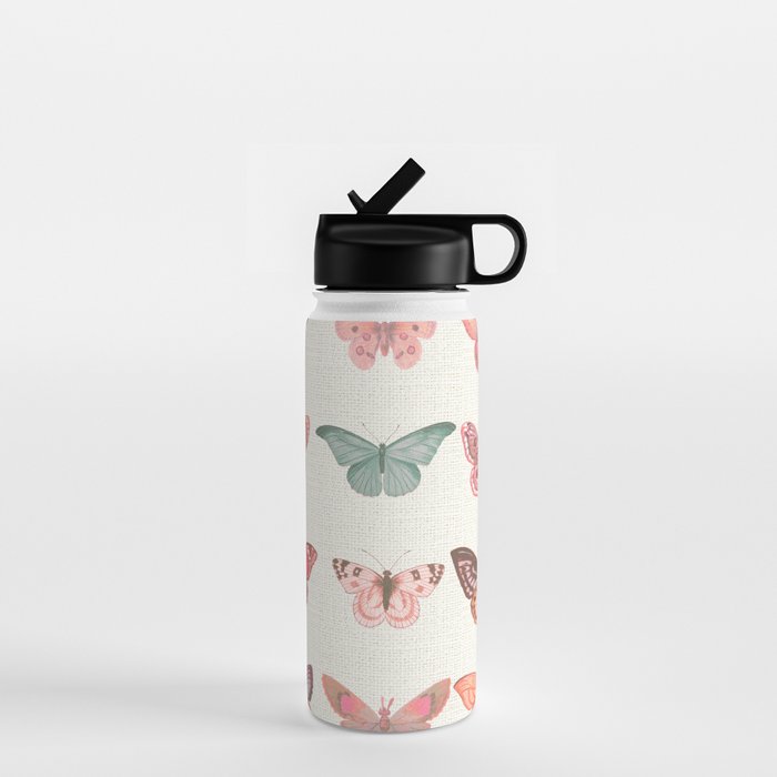 Butterflies in Pink Tones Water Bottle Gallery Image 1