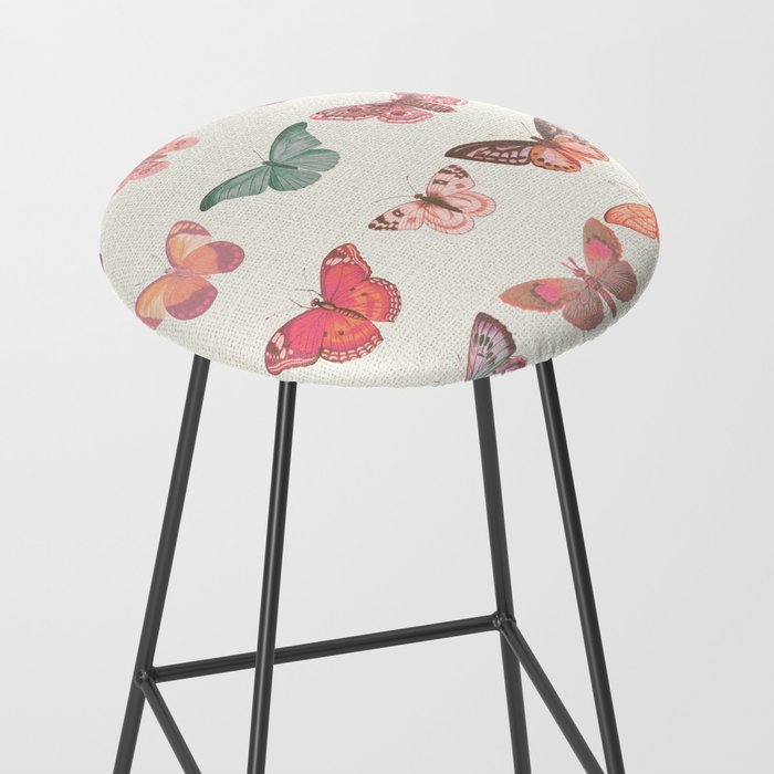 Butterflies in Pink Tones Stool Gallery Image 2