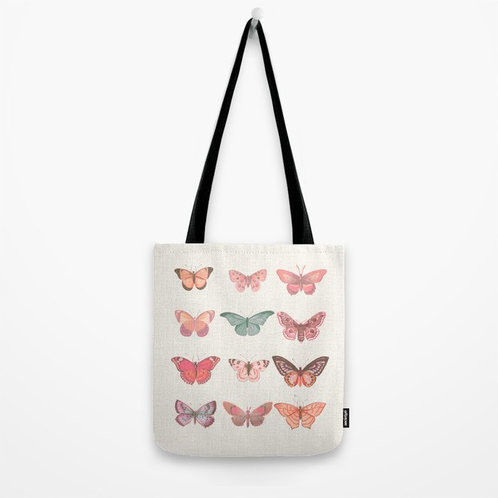 Butterflies in Pink Tones Tote Bag Gallery Image 2