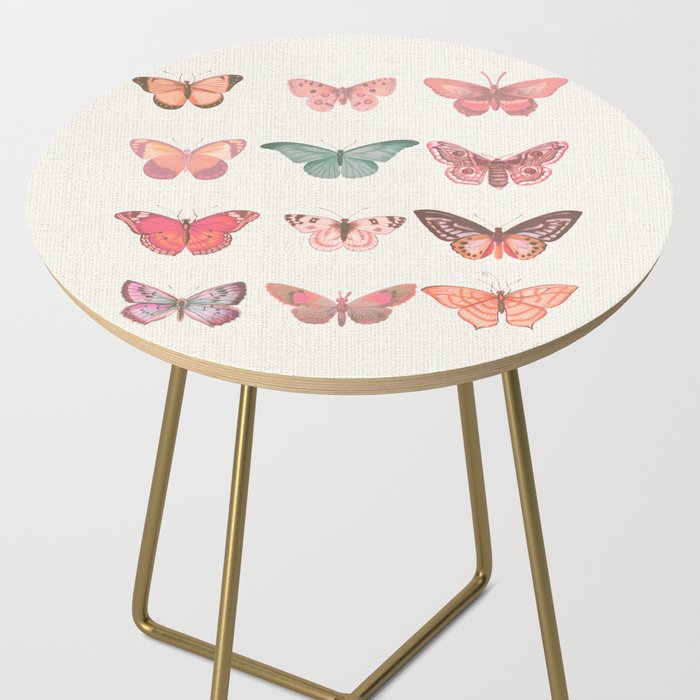 Butterflies in Pink Tones Side Table Gallery Image 2