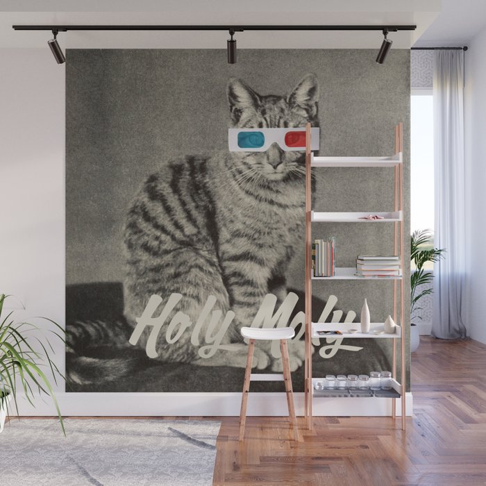 Holy Moly cat Wall Mural Gallery Image 1