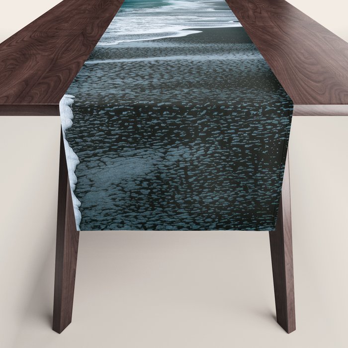 Misty Shoreline - Moody Ocean Photography Print Table Runner Gallery Image 1