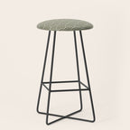 Japanese Waves Pattern Olive II Stool Gallery Image 1