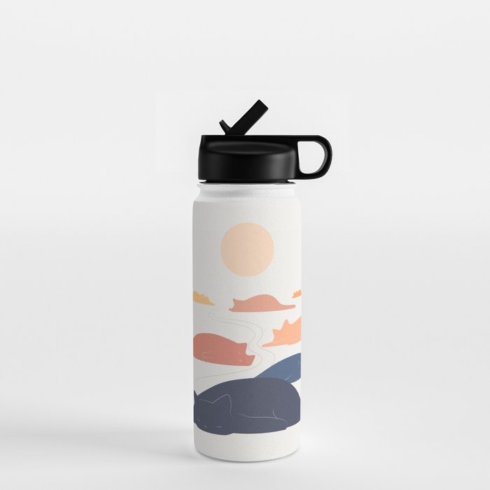 Cat Landscape 159 Water Bottle Gallery Image 1