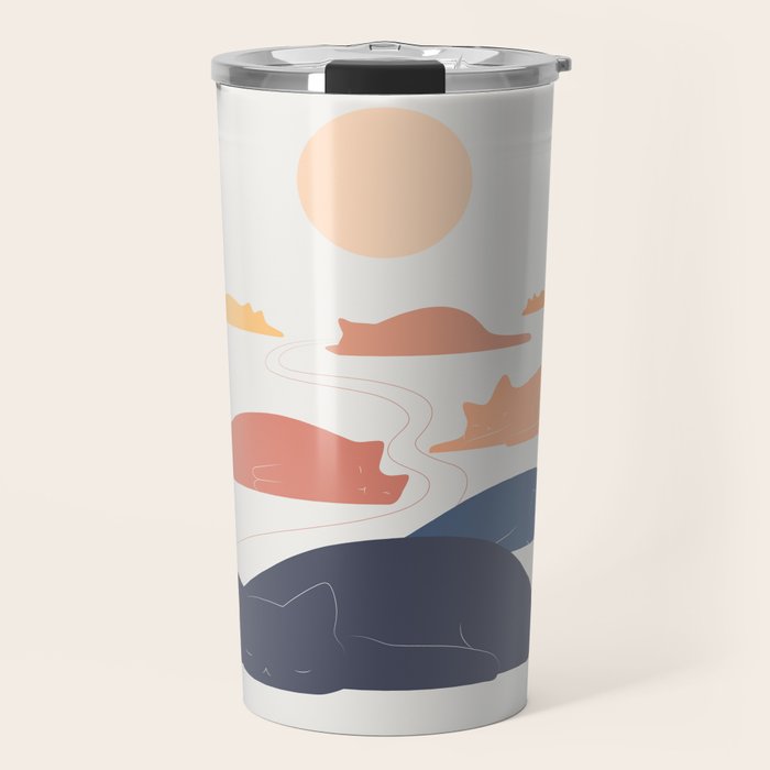 Cat Landscape 159 Travel Mug Gallery Image 1