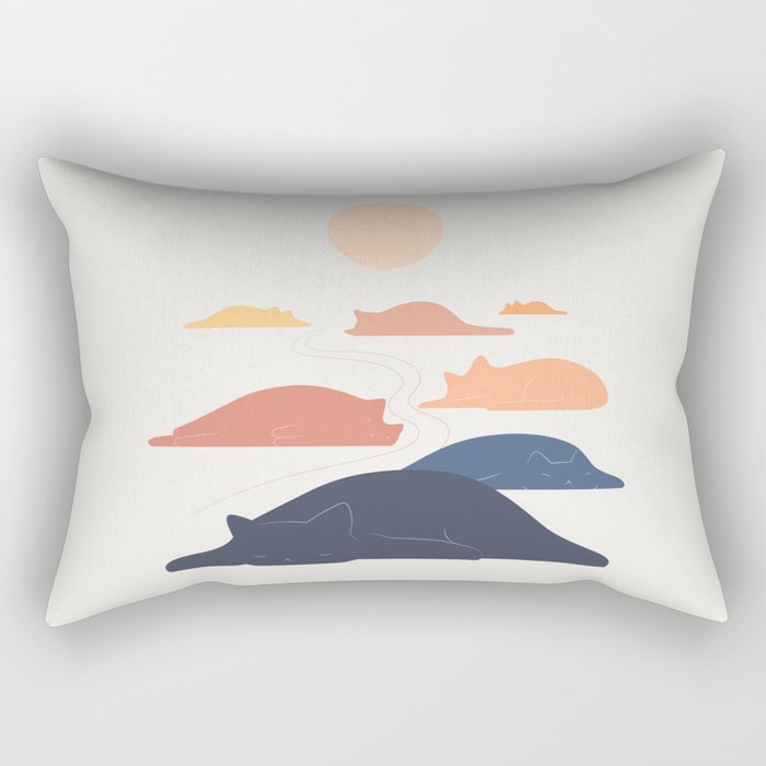 Cat Landscape 159 Rectangular Pillow Gallery Image 1