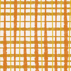 Hygge Retro Stripe Painted Plaid Pattern Orange Mustard Cream Coffee Mug Gallery Image 2