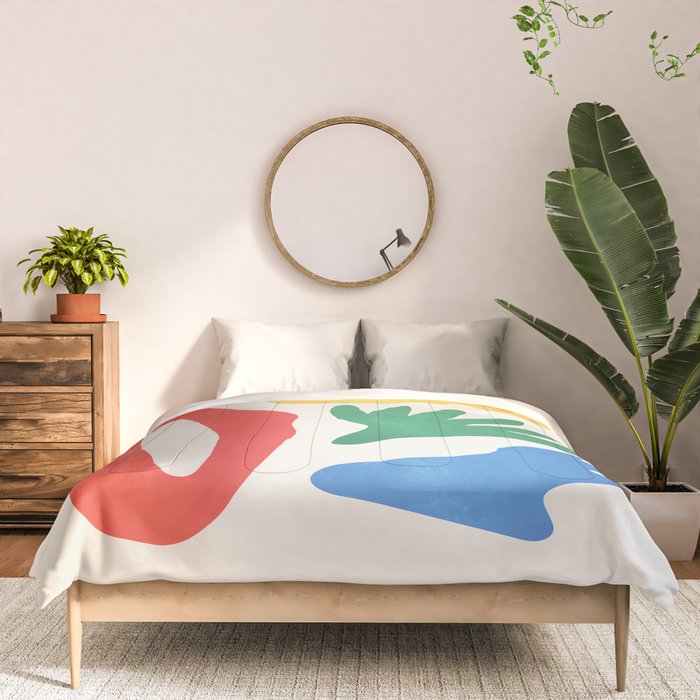 Collage I: Matisse Color Series | Mid-Century Edition Comforter Gallery Image 3