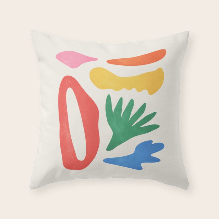 Collage I: Matisse Color Series | Mid-Century Edition Throw Pillow Gallery Image 6