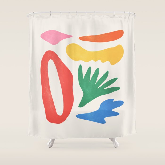 Collage I: Matisse Color Series | Mid-Century Edition Shower Curtain Gallery Image 1
