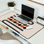 Abstract Modern Lines, Burnt Orange Art Desk Mat Gallery Image 2