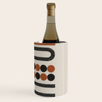 Abstract Modern Lines, Burnt Orange Art Wine Chiller Gallery Image 3