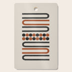 Abstract Modern Lines, Burnt Orange Art Cutting Board Gallery Image 1