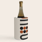 Abstract Modern Lines, Burnt Orange Art Wine Chiller Gallery Image 2