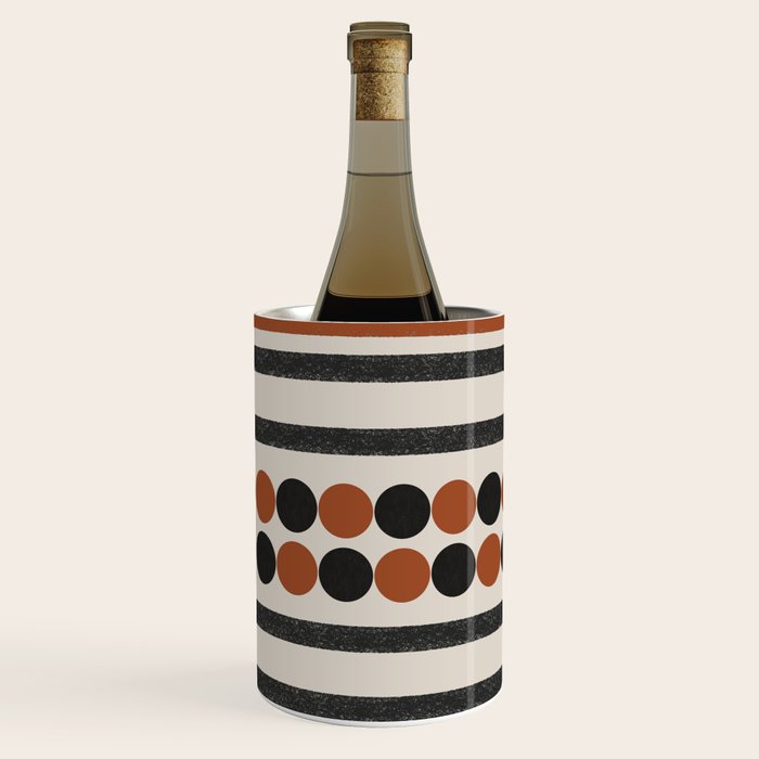 Abstract Modern Lines, Burnt Orange Art Wine Chiller Gallery Image 1