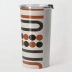 Abstract Modern Lines, Burnt Orange Art Travel Mug Gallery Image 2