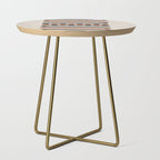 Abstract Modern Lines, Burnt Orange Art Side Table Gallery Image 1