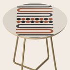 Abstract Modern Lines, Burnt Orange Art Side Table Gallery Image 2
