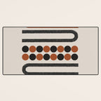 Abstract Modern Lines, Burnt Orange Art Desk Mat Gallery Image 3