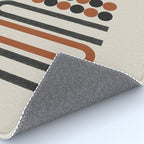 Abstract Modern Lines, Burnt Orange Art Rug Gallery Image 4