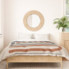 Abstract Modern Lines, Burnt Orange Art Duvet Cover Gallery Image 3