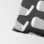 Golf Club Head Vintage Pattern (Black/White) Pillow Sham Gallery Image 4