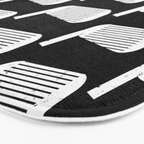 Golf Club Head Vintage Pattern (Black/White) Bath Mat Gallery Image 3