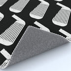 Golf Club Head Vintage Pattern (Black/White) Rug Gallery Image 4