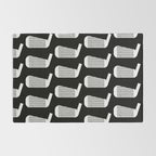 Golf Club Head Vintage Pattern (Black/White) Rug Gallery Image 2