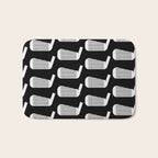 Golf Club Head Vintage Pattern (Black/White) Bath Mat Gallery Image 1