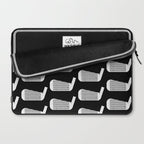 Golf Club Head Vintage Pattern (Black/White) Laptop Sleeve Gallery Image 2