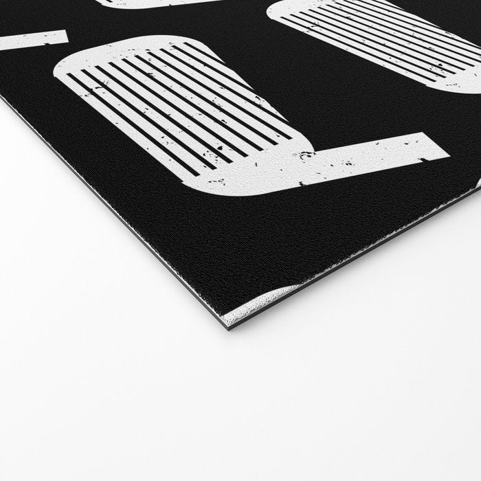 Golf Club Head Vintage Pattern (Black/White) Welcome Mat Gallery Image 2