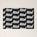 Golf Club Head Vintage Pattern (Black/White) Welcome Mat Gallery Image 1