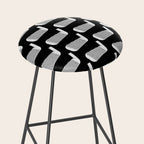 Golf Club Head Vintage Pattern (Black/White) Stool Gallery Image 2