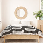 Golf Club Head Vintage Pattern (Black/White) Duvet Cover Gallery Image 3
