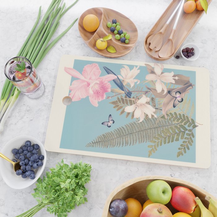 minimal collage/ Garden 3 Cutting Board Gallery Image 2